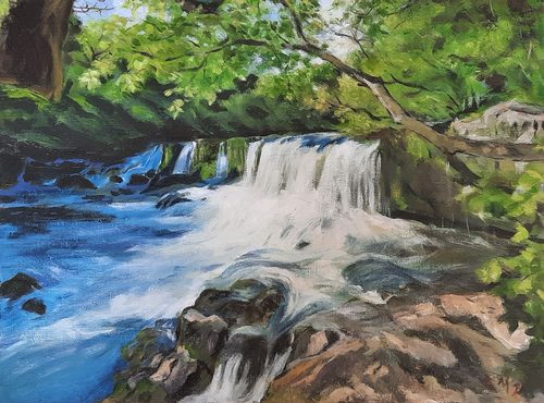 Griffin alkyd oil, Aysgarth Falls.